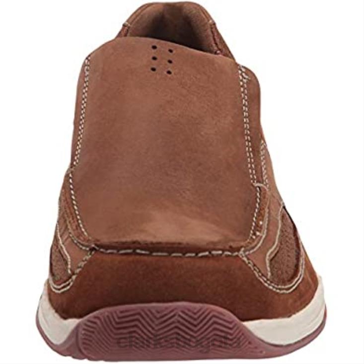 Clarks 0DX8L2467 Zapatilla Clarks Langton Easy de nobuk tostado para hombre hombres nubuck bronceado