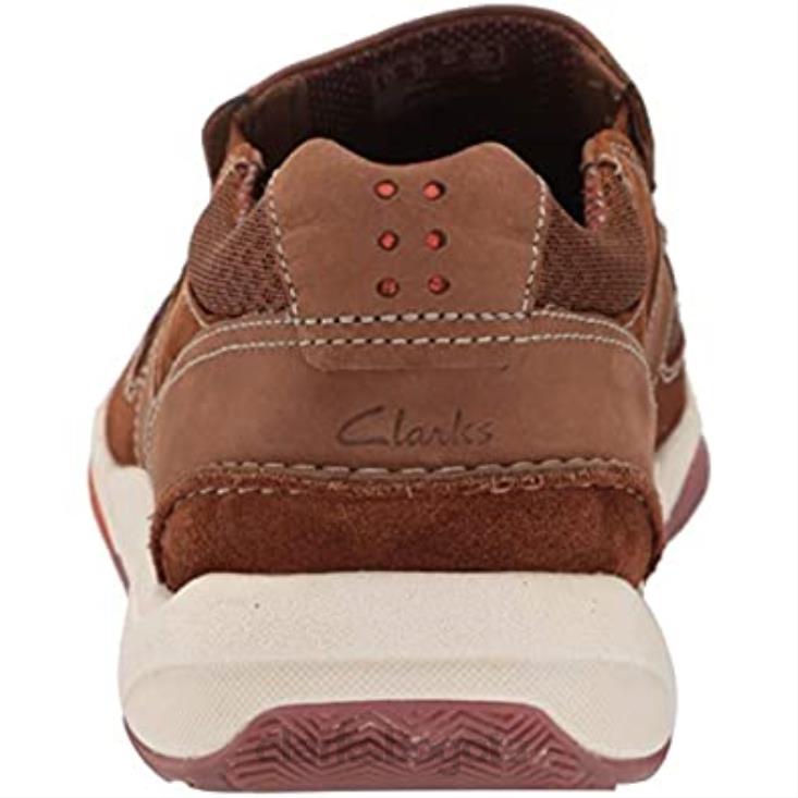 Clarks 0DX8L2467 Zapatilla Clarks Langton Easy de nobuk tostado para hombre hombres nubuck bronceado