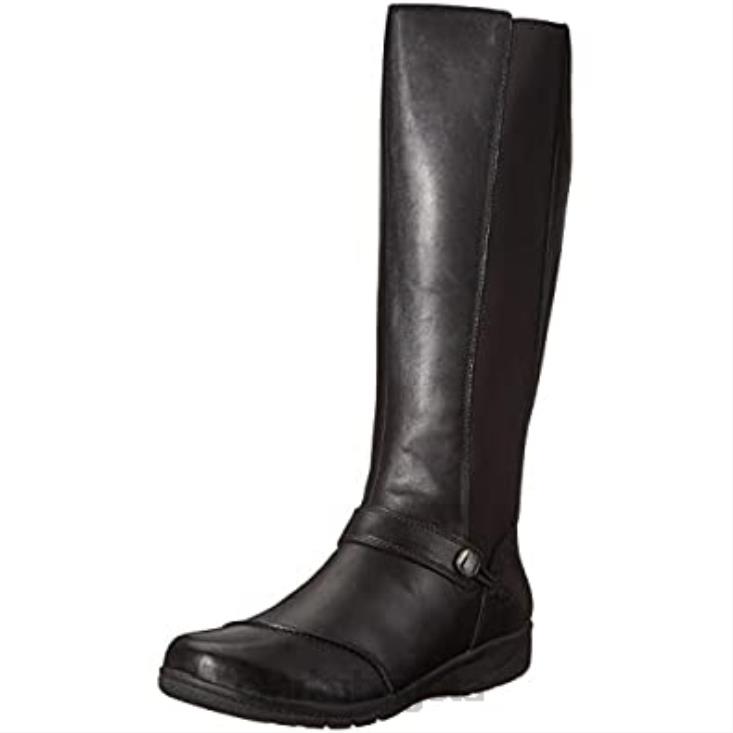 Clarks 0DX8L2468 botas de moda cheyn meryl de cuero negro para mujer clarks mujer
