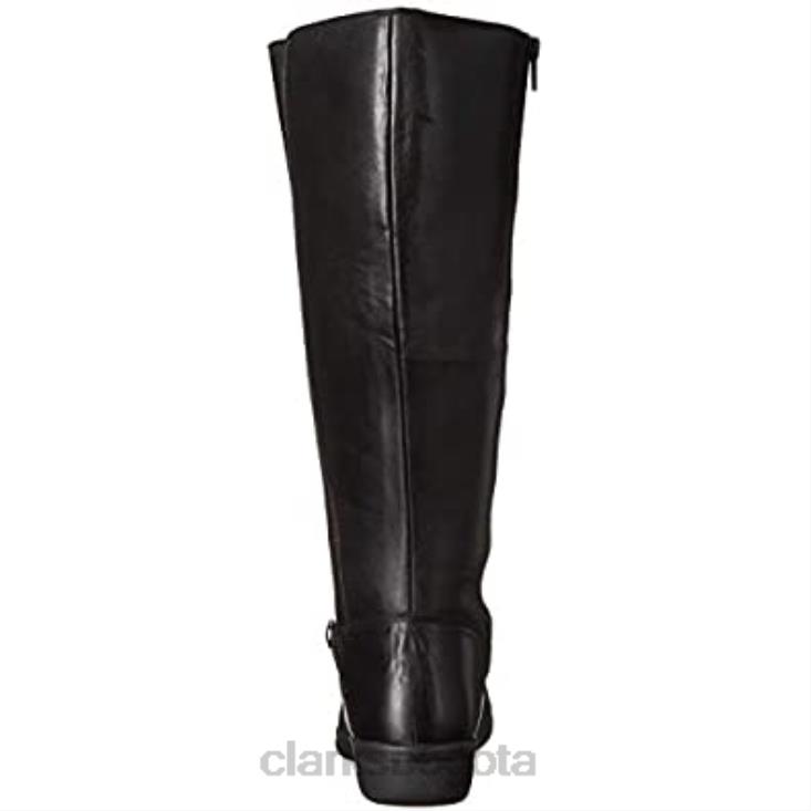 Clarks 0DX8L2468 botas de moda cheyn meryl de cuero negro para mujer clarks mujer