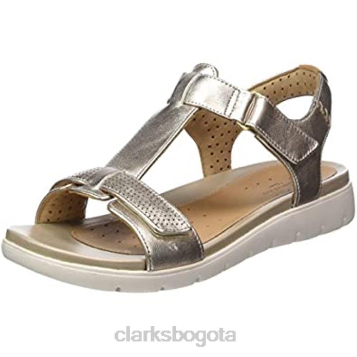 Clarks 0DX8L2472 Sandalias Clarks Un Haywood con barra en T para mujer mujer