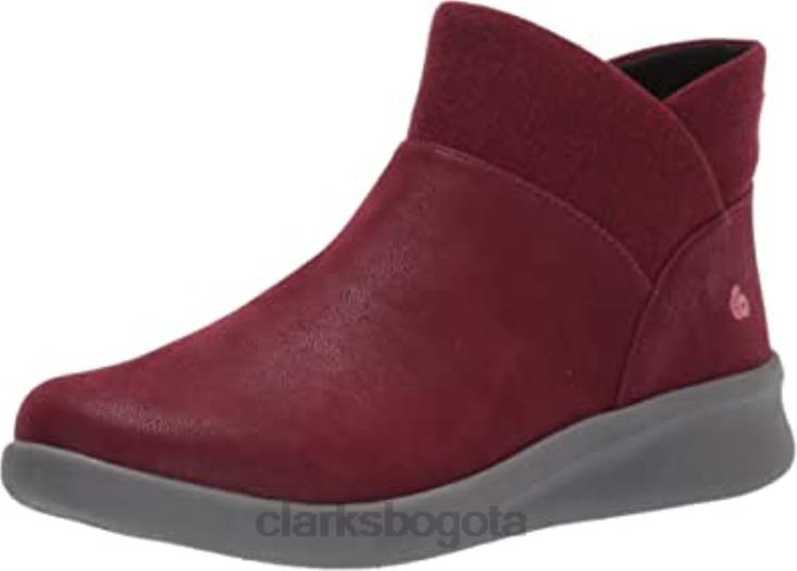 Clarks 0DX8L2475 Botín clarks mujer sillian 20 dark nobuk sintético granate mujer nubuck sintético granate