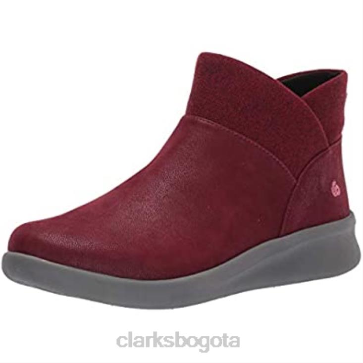 Clarks 0DX8L2475 Botín clarks mujer sillian 20 dark nobuk sintético granate mujer nubuck sintético granate