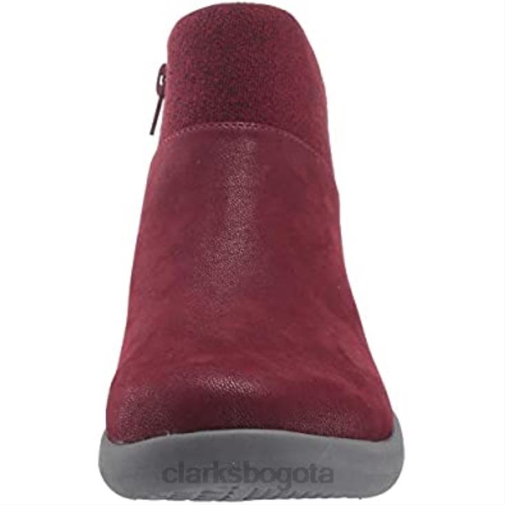 Clarks 0DX8L2475 Botín clarks mujer sillian 20 dark nobuk sintético granate mujer nubuck sintético granate