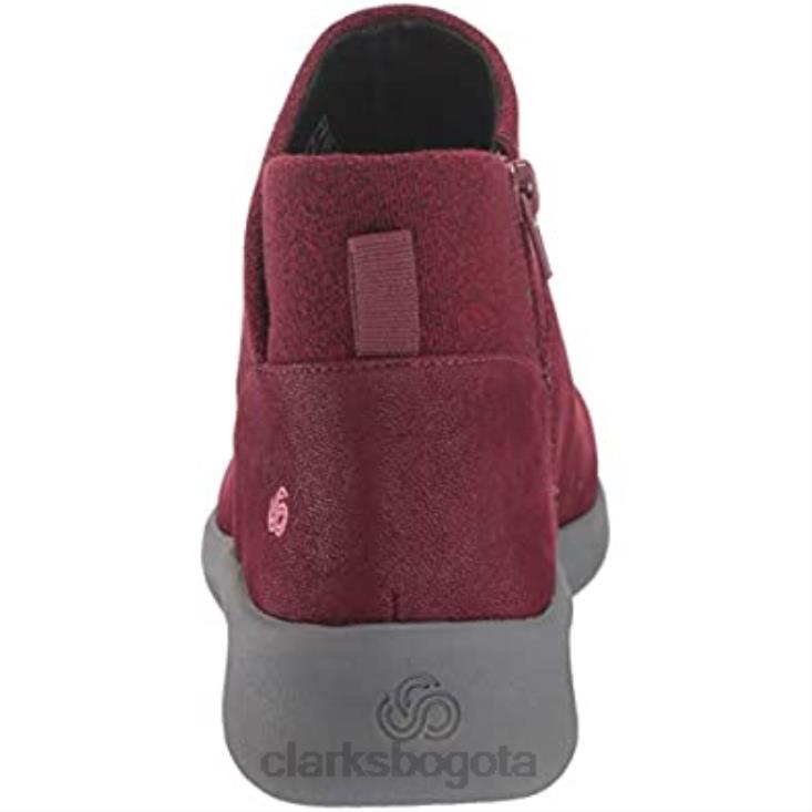 Clarks 0DX8L2475 Botín clarks mujer sillian 20 dark nobuk sintético granate mujer nubuck sintético granate