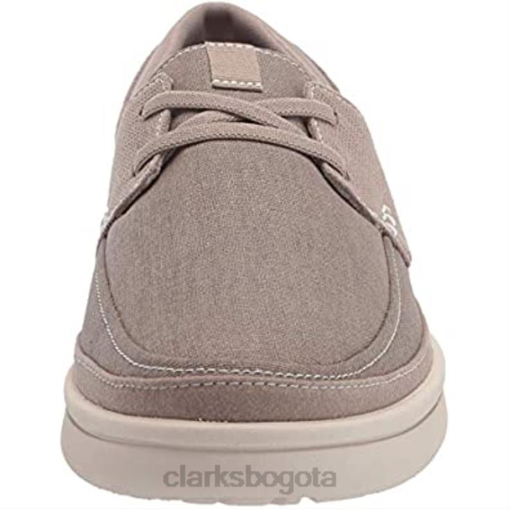 Clarks 0DX8L2483 Zapatilla clarks cantal lace de lona piedra para hombre hombres lienzo de piedra