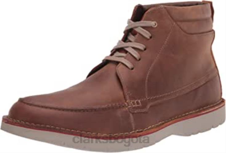 Clarks 0DX8L2486 botín vargo moc-marrón de cuero caído-11w para hombre clarks de cuero encerado hombres cuero de cera de abejas
