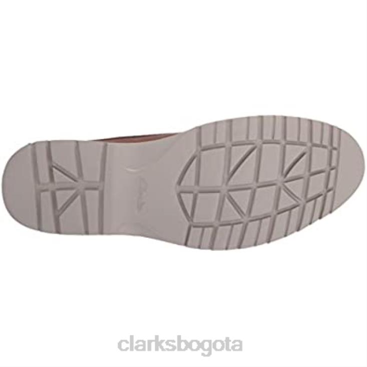 Clarks 0DX8L2486 botín vargo moc-marrón de cuero caído-11w para hombre clarks de cuero encerado hombres cuero de cera de abejas