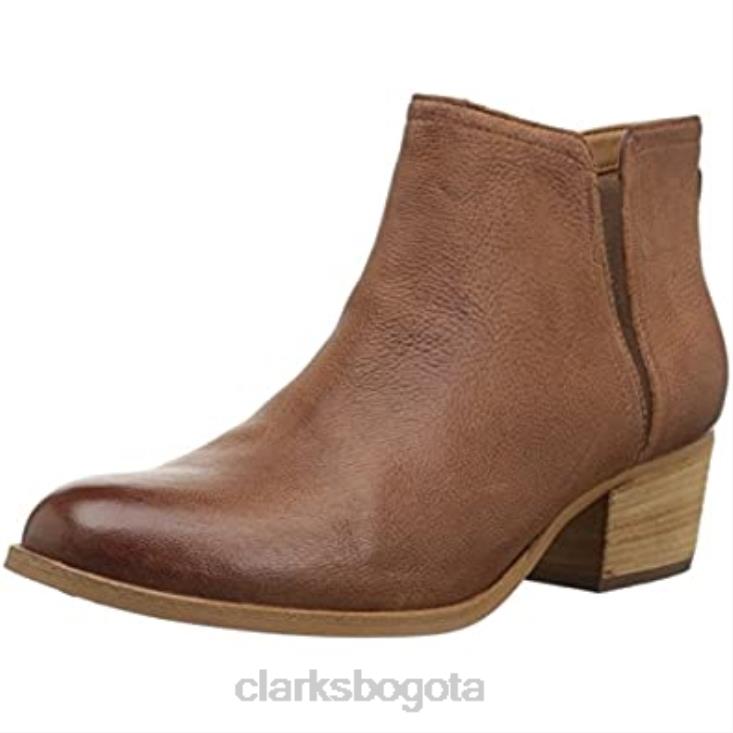 Clarks 0DX8L2488 Botín clarks maypearl ramie color canela oscuro para mujer mujer bronceado oscuro