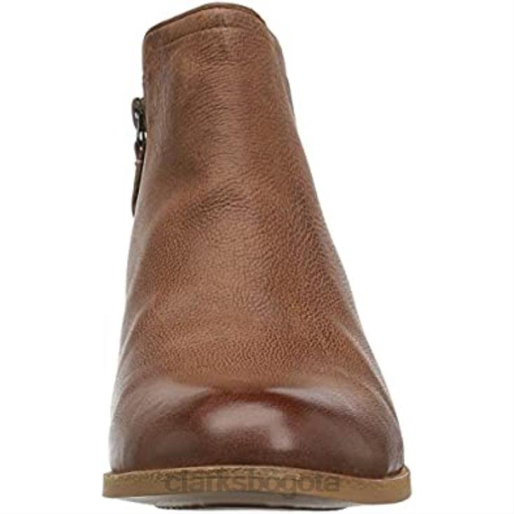 Clarks 0DX8L2488 Botín clarks maypearl ramie color canela oscuro para mujer mujer bronceado oscuro