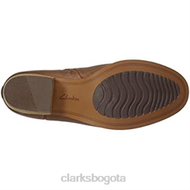Clarks 0DX8L2488 Botín clarks maypearl ramie color canela oscuro para mujer mujer bronceado oscuro
