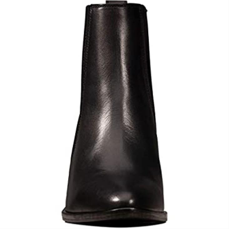 Clarks 0DX8L2491 botas clarks west lo de cuero negro para mujer mujer cuero negro