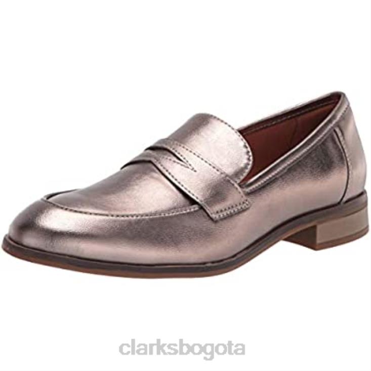Clarks 0DX8L2492 mocasín clarks trish rose sintético metalizado para mujer mujer