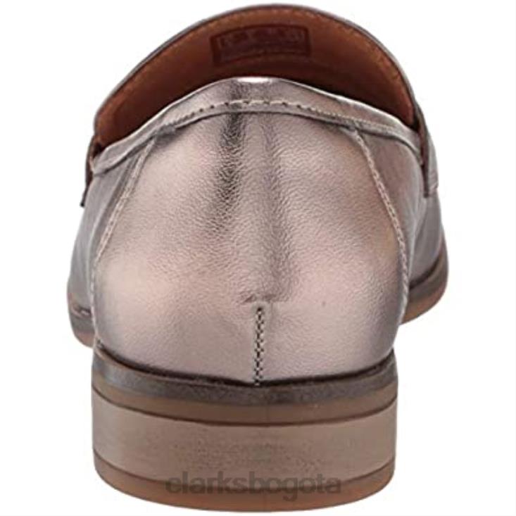 Clarks 0DX8L2492 mocasín clarks trish rose sintético metalizado para mujer mujer
