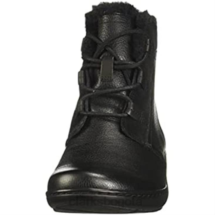 Clarks 0DX8L2505 Botín clarks cora chai de piel negro para mujer mujer cuero negro