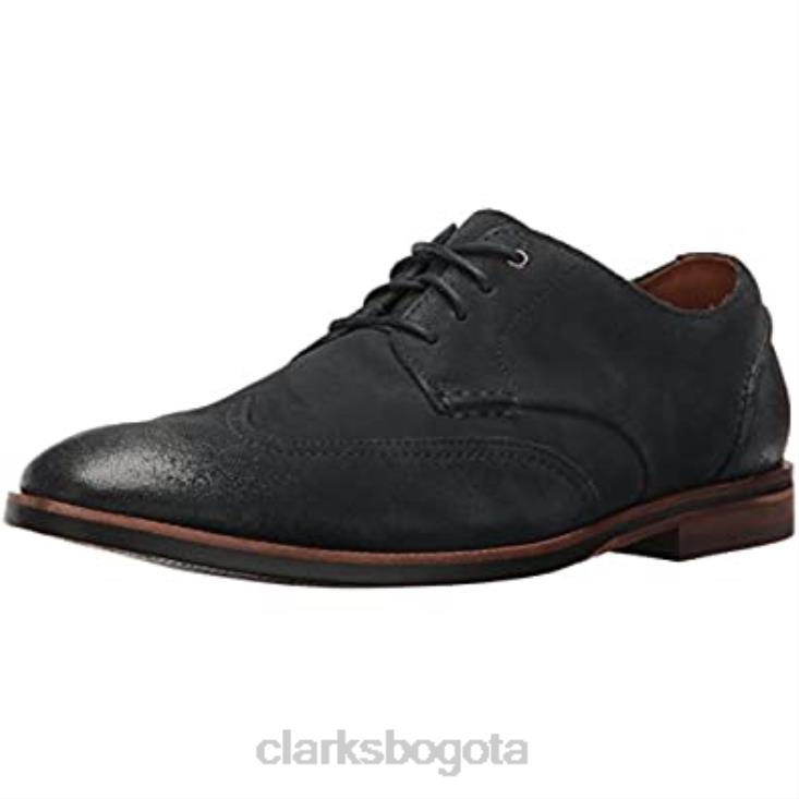 Clarks 0DX8L2506 Clarks Broyd Wing Broyd Wing ante azul marino para hombre hombres gamuza azul marino