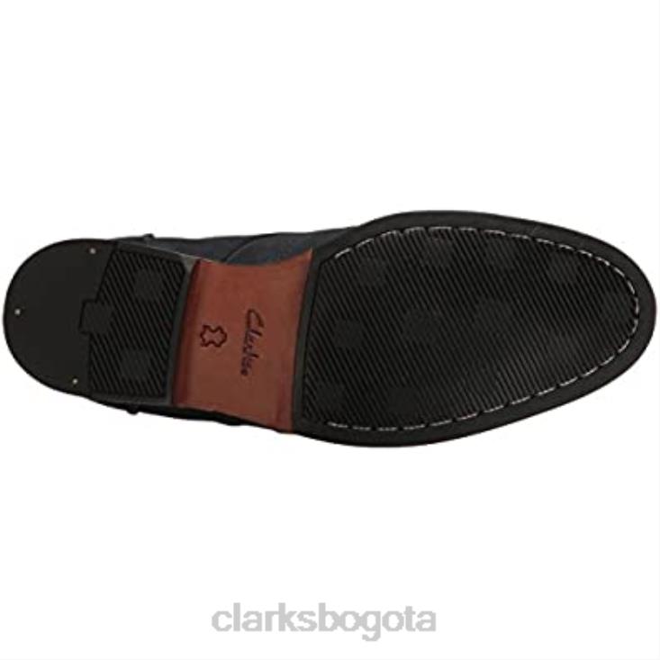 Clarks 0DX8L2506 Clarks Broyd Wing Broyd Wing ante azul marino para hombre hombres gamuza azul marino