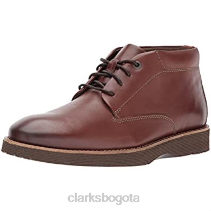Clarks 0DX8L2509 bota chukka media folcroft para hombre clarks dark tan hombres bronceado oscuro