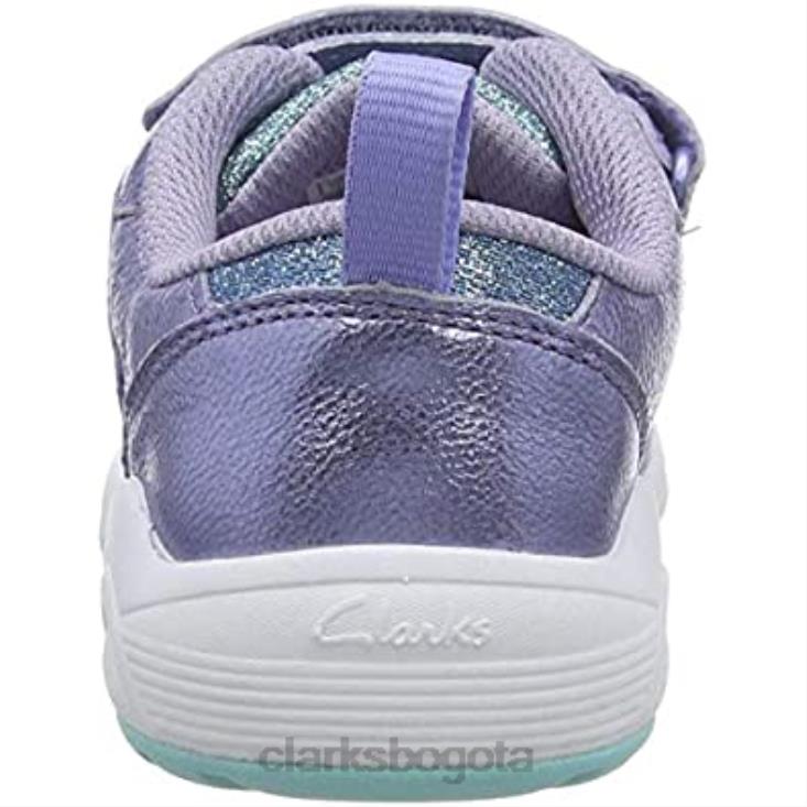 Clarks 0DX8L2511 Zapatilla de niña aeon flex k clarks lila piel niños cuero lila