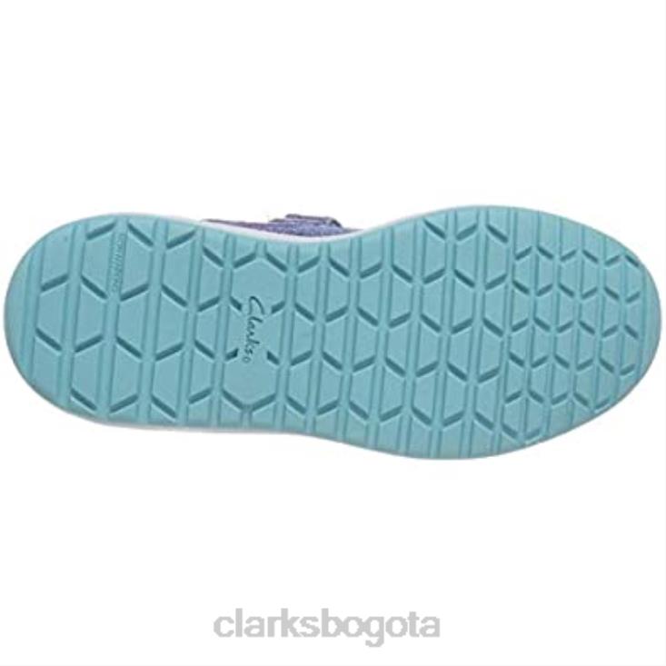 Clarks 0DX8L2511 Zapatilla de niña aeon flex k clarks lila piel niños cuero lila