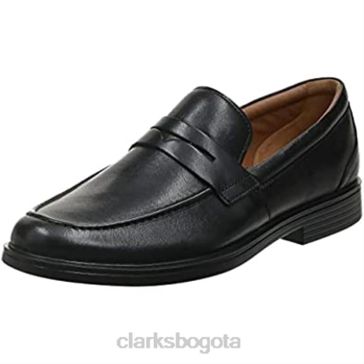 Clarks 0DX8L2516 mocasines clarks un aldric step de cuero negro para hombre hombres