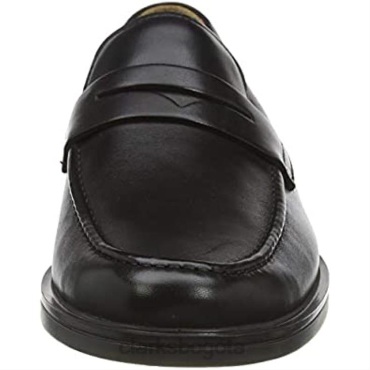 Clarks 0DX8L2516 mocasines clarks un aldric step de cuero negro para hombre hombres