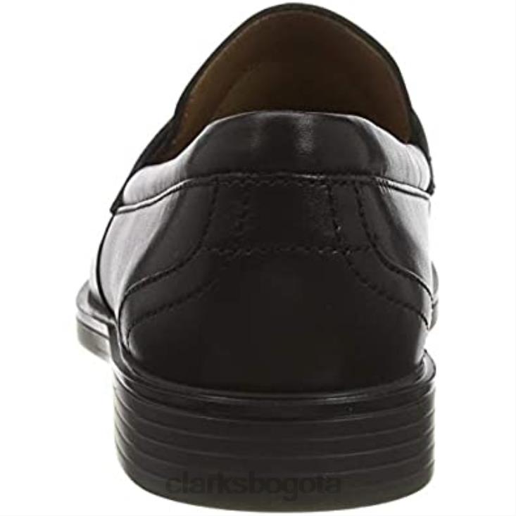 Clarks 0DX8L2516 mocasines clarks un aldric step de cuero negro para hombre hombres