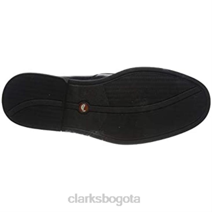 Clarks 0DX8L2516 mocasines clarks un aldric step de cuero negro para hombre hombres