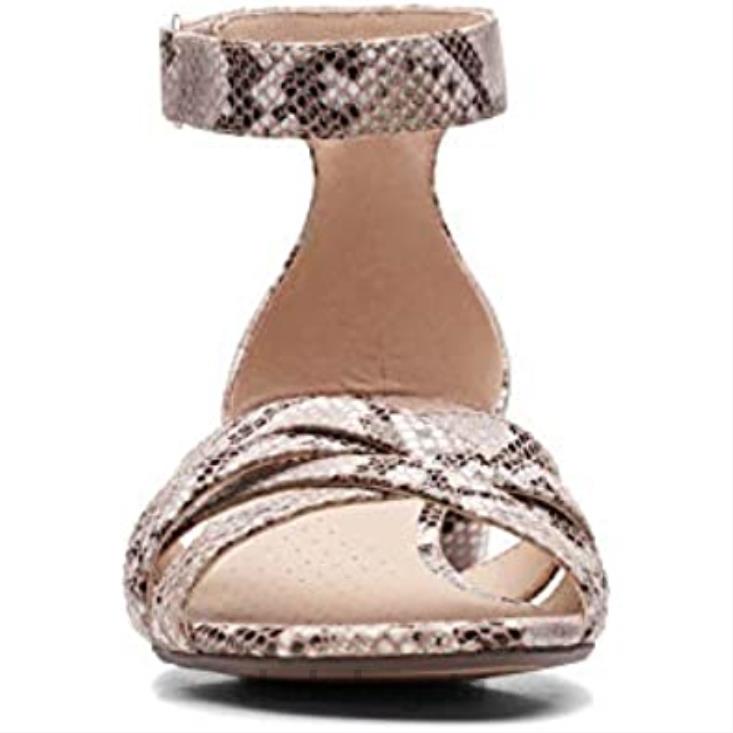 Clarks 0DX8L2518 sandalia tacon caroleigh rori mujer serpiente natural sintetica clarks mujer serpiente natural sintética