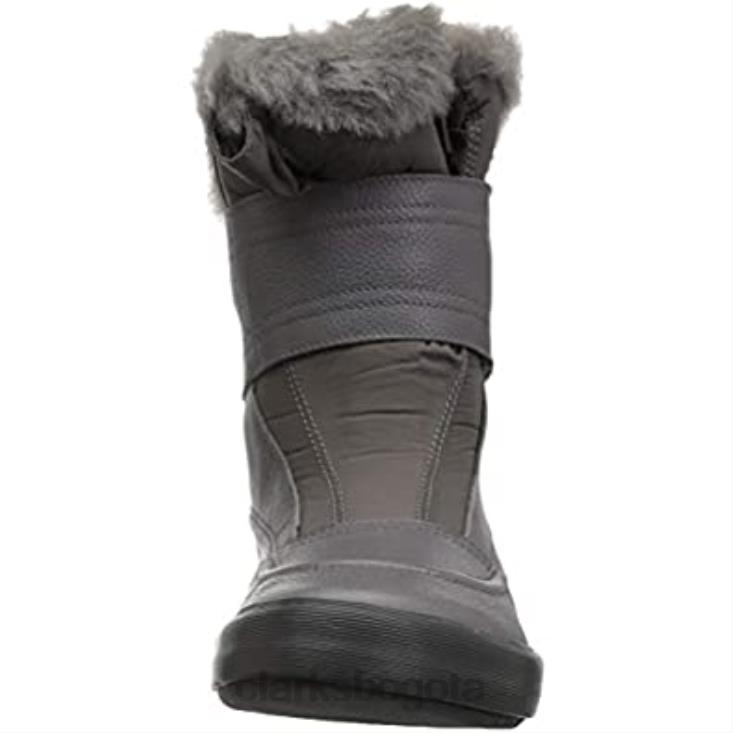 Clarks 0DX8L2519 bota de nieve gilby merilyn para mujer cuero gris clarks mujer cuero gris