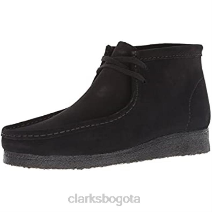 Clarks 0DX8L2520 Botas chukka wallabee de clarks de ante negro para hombre hombres ante negro
