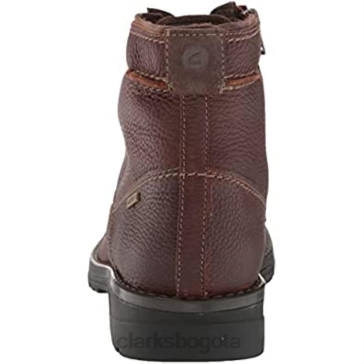 Clarks 0DX8L2523 Botín alto impermeable clarks morris de hombre de piel caída marrón hombres cuero caído marrón