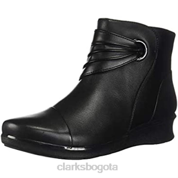 Clarks 0DX8L2530 Botines Clarks Hope Twirl para mujer de piel negra mujer cuero negro