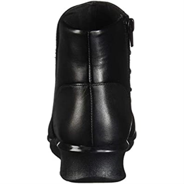 Clarks 0DX8L2530 Botines Clarks Hope Twirl para mujer de piel negra mujer cuero negro