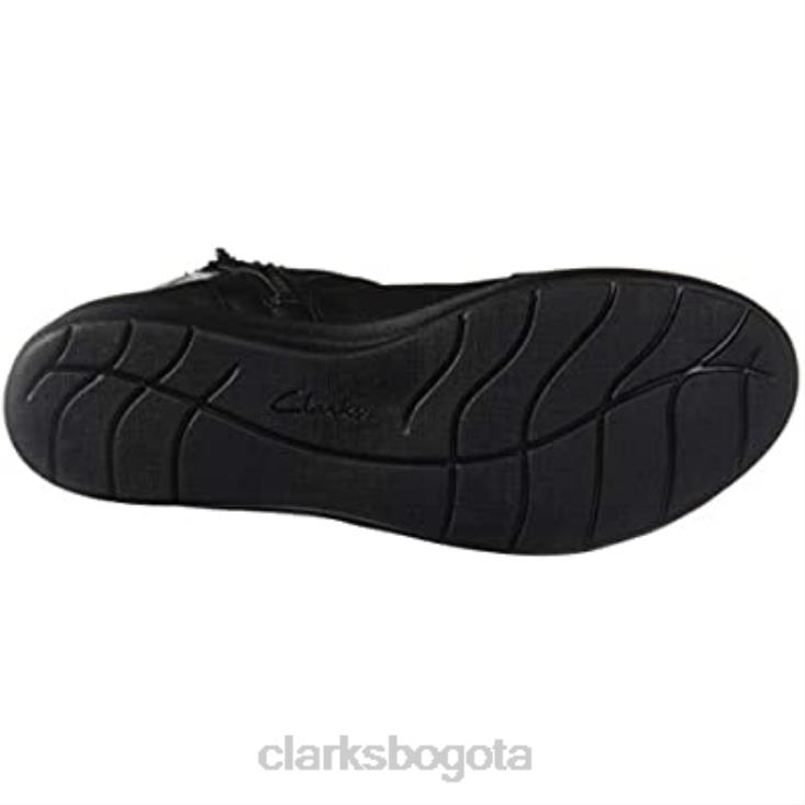 Clarks 0DX8L2530 Botines Clarks Hope Twirl para mujer de piel negra mujer cuero negro
