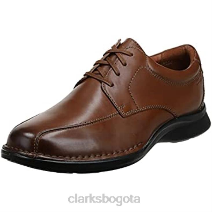 Clarks 0DX8L2532 clarks kempton run oxford de cuero tostado para hombre hombres cuero marrón