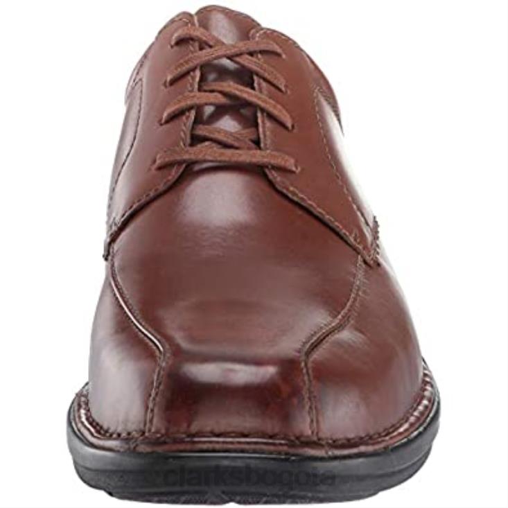 Clarks 0DX8L2532 clarks kempton run oxford de cuero tostado para hombre hombres cuero marrón