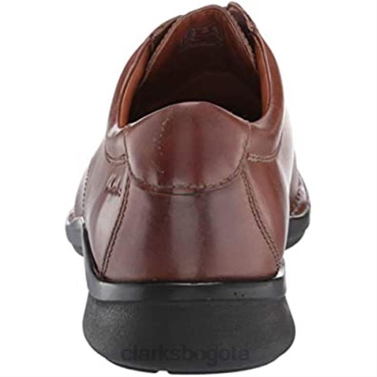 Clarks 0DX8L2532 clarks kempton run oxford de cuero tostado para hombre hombres cuero marrón