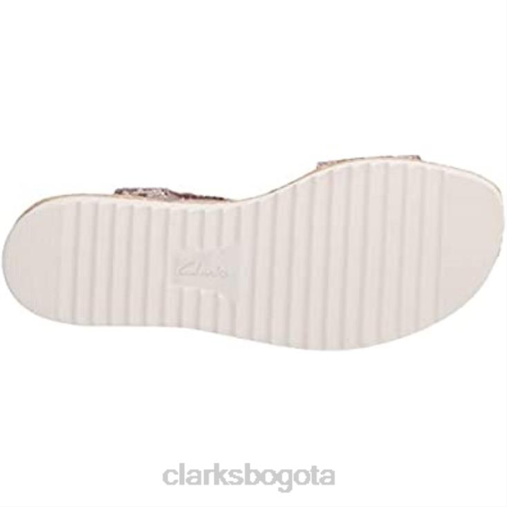 Clarks 0DX8L2535 sandalia cuña mujer lana Shore clarks marrón serpiente sintética mujer serpiente marrón sintética
