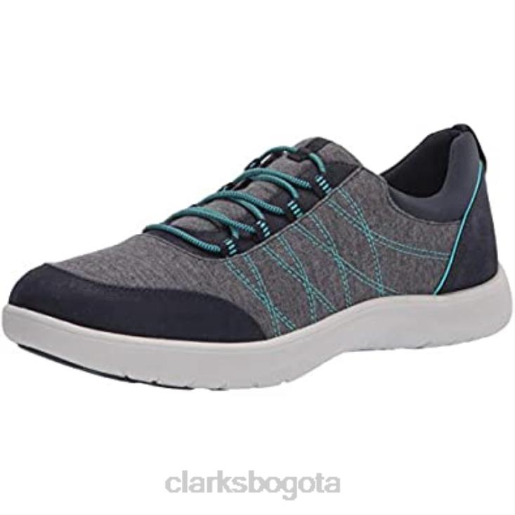 Clarks 0DX8L2539 Zapatilla clarks adella holly de tela azul marino para mujer mujer textil azul marino