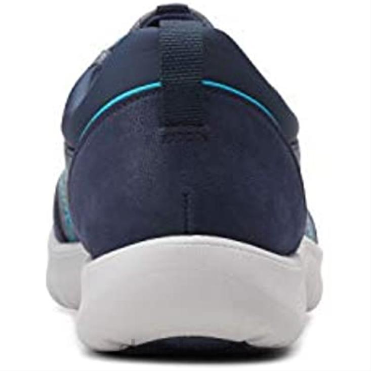 Clarks 0DX8L2539 Zapatilla clarks adella holly de tela azul marino para mujer mujer textil azul marino