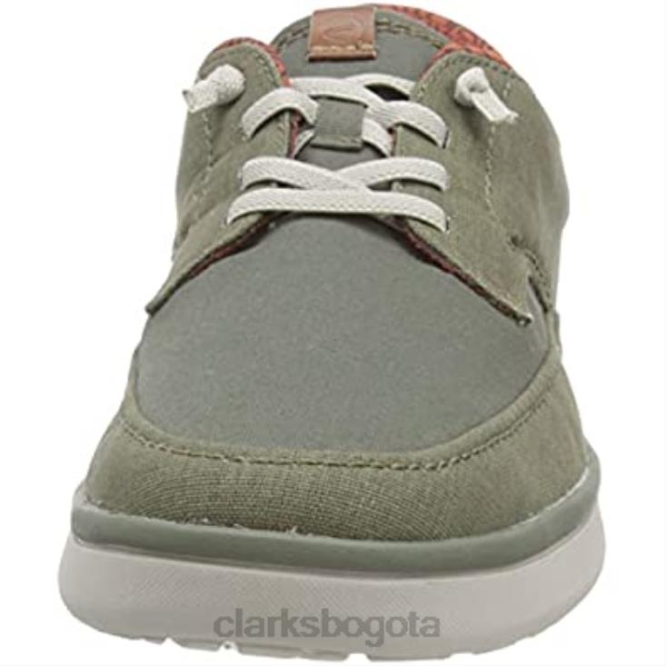Clarks 0DX8L2542 zapatilla baja cantal hombre oliva combi clarks hombres combinación de oliva
