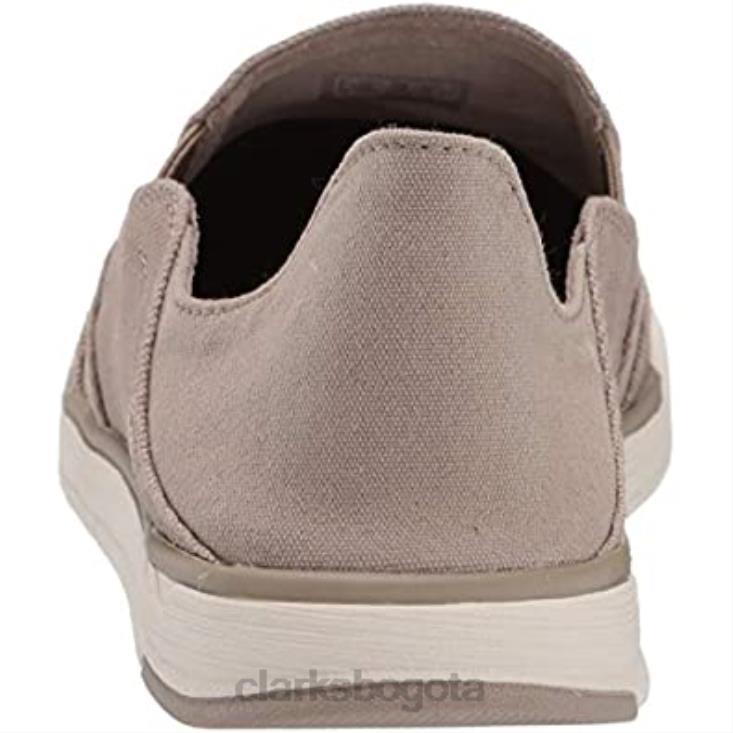 Clarks 0DX8L2545 Mocasines Clarks Sand Canvas para hombre Step Isle Row hombres lona de arena