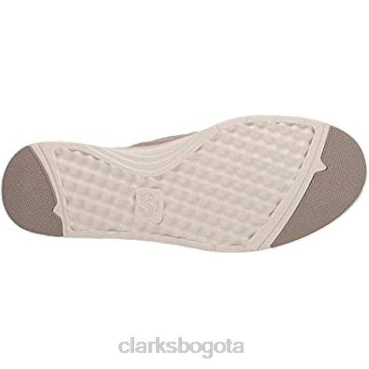 Clarks 0DX8L2545 Mocasines Clarks Sand Canvas para hombre Step Isle Row hombres lona de arena