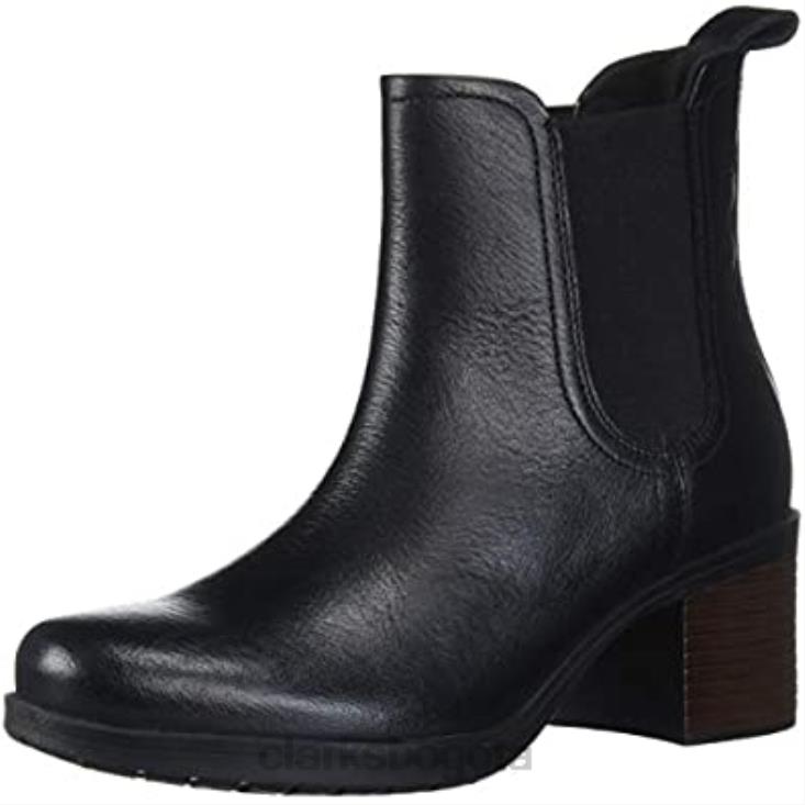 Clarks 0DX8L2546 Botas chelsea clarks hollis sun de mujer de cuero negro mujer cuero negro