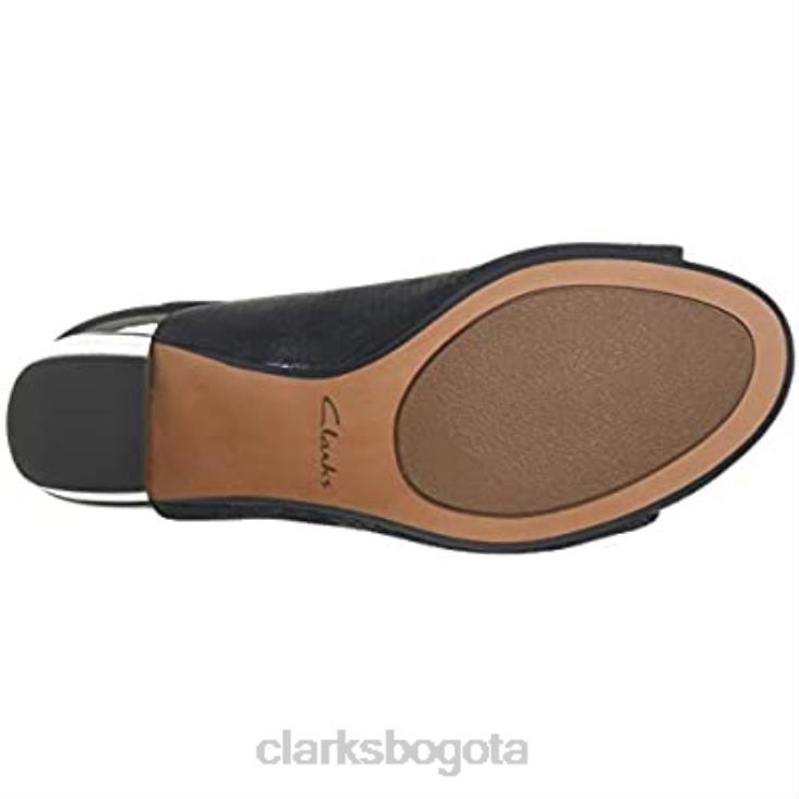 Clarks 0DX8L2549 sandalias con tira trasera deva bell para mujer clarks negro mujer nubuck negro nubuck negro