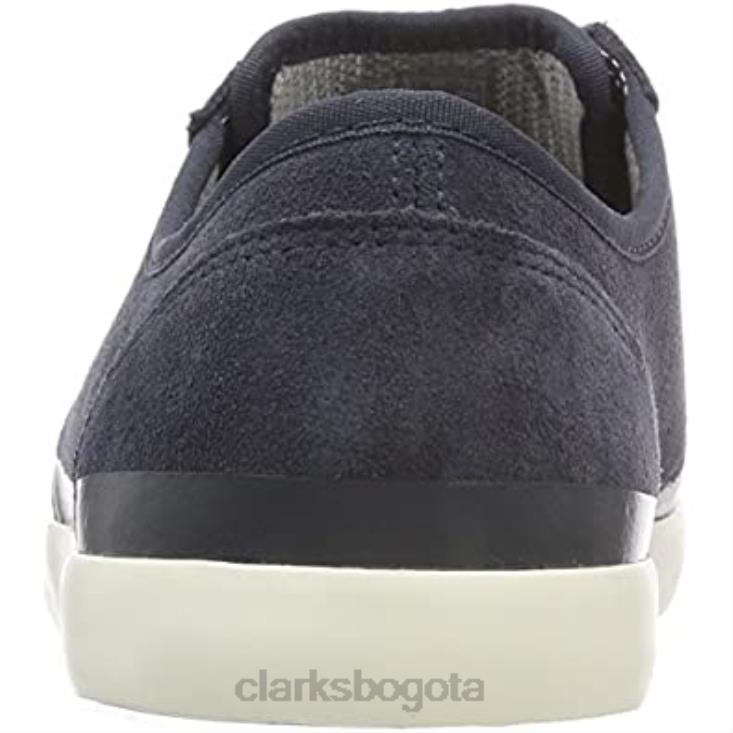 Clarks 0DX8L2550 zapatillas bajas torbay rand para hombre azul gamuza azul clarks hombres gamuza azul