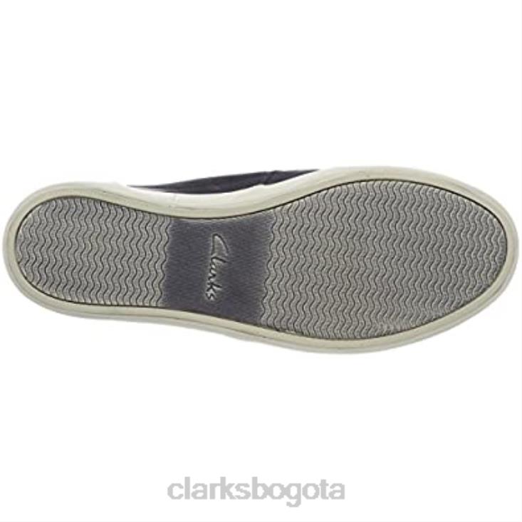 Clarks 0DX8L2550 zapatillas bajas torbay rand para hombre azul gamuza azul clarks hombres gamuza azul