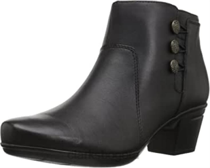 Clarks 0DX8L2551 botín emslie monet mujer clarks cuero negro mujer cuero negro