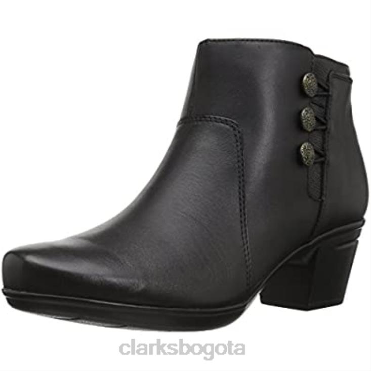 Clarks 0DX8L2551 botín emslie monet mujer clarks cuero negro mujer cuero negro